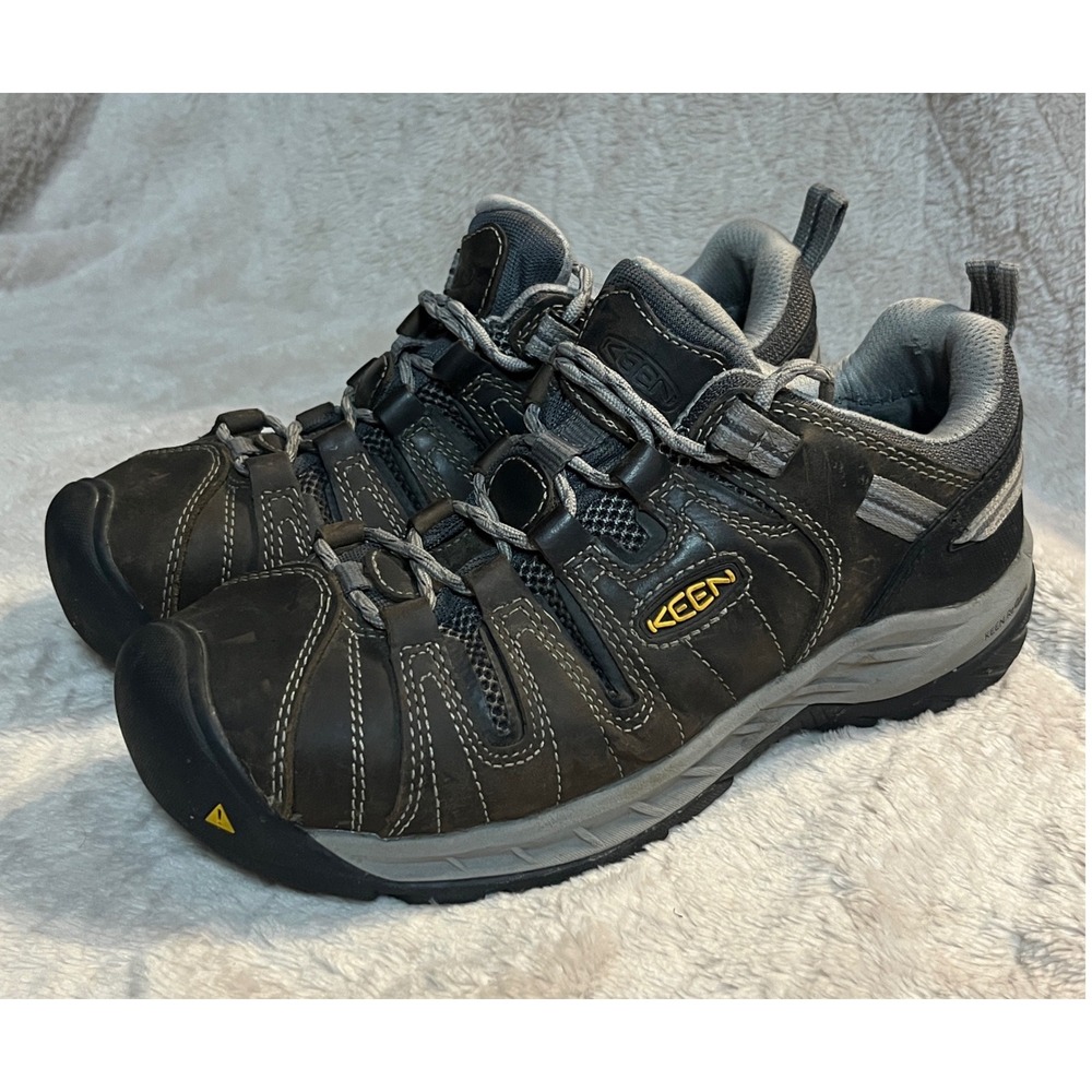 Men's Keen Utility Flint II Steel Toe Work Shoes 7EE Wide Brown Low Hiking Boot